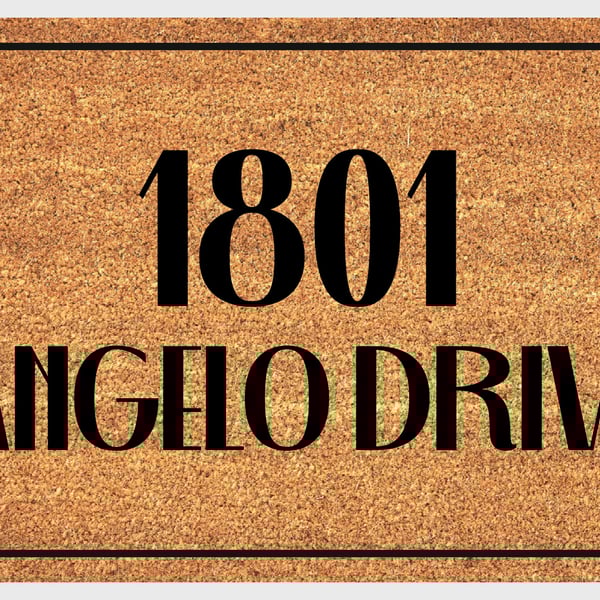 Address Door Mat - Personalised Street Address Welcome Mat