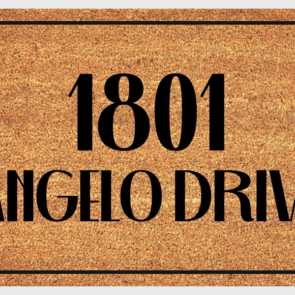 Address Door Mat - Personalised Street Address Welcome Mat