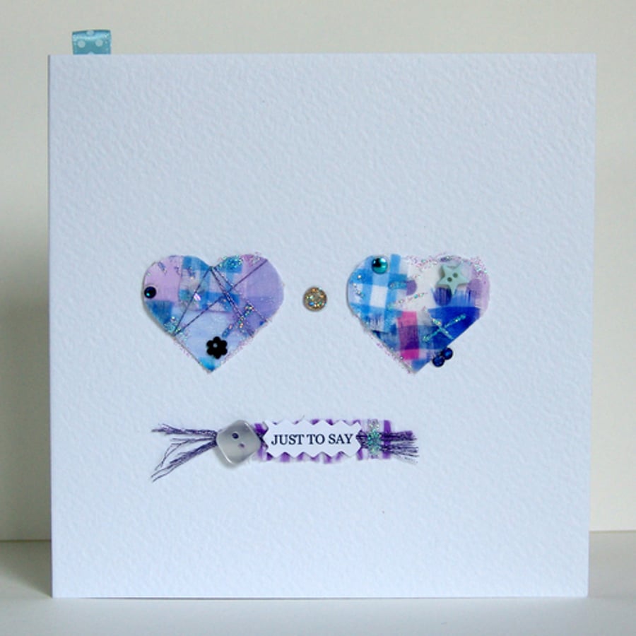 'Buttons & Bows' Just to Say Greeting Card