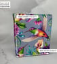 Hummingbirds fabric basket, Birds storage bin, Handmade - Image 10
