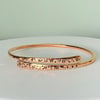 Customer Order Bangle, Copper Rustic Night Sky Pattern Overlap Style. Size 22cms