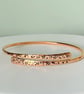 Customer Order Bangle, Copper Rustic Night Sky Pattern Overlap Style. Size 22cms