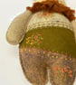 REDUCED Felt rabbit, crazy patchwork hanging hare, wall hanger - Image 5