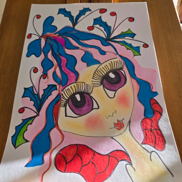 Christmas Fairy Drawing 