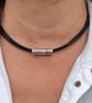 Women's Necklace, Leather Boho Choker Necklace - Image 3
