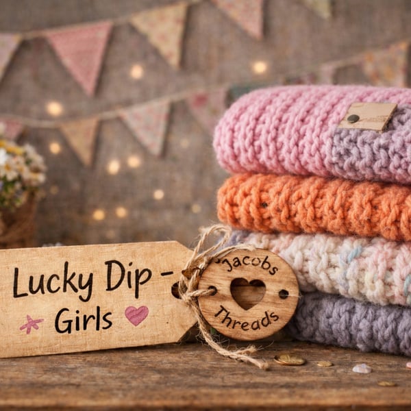 Girls Lucky Dip Dog Snood Mystery Handmade Snood Chunky Neck Warmer