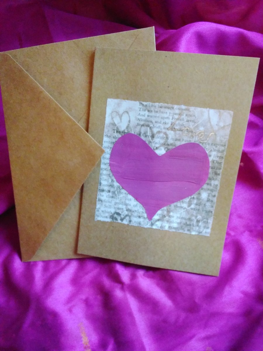 Love Pink Heart Card