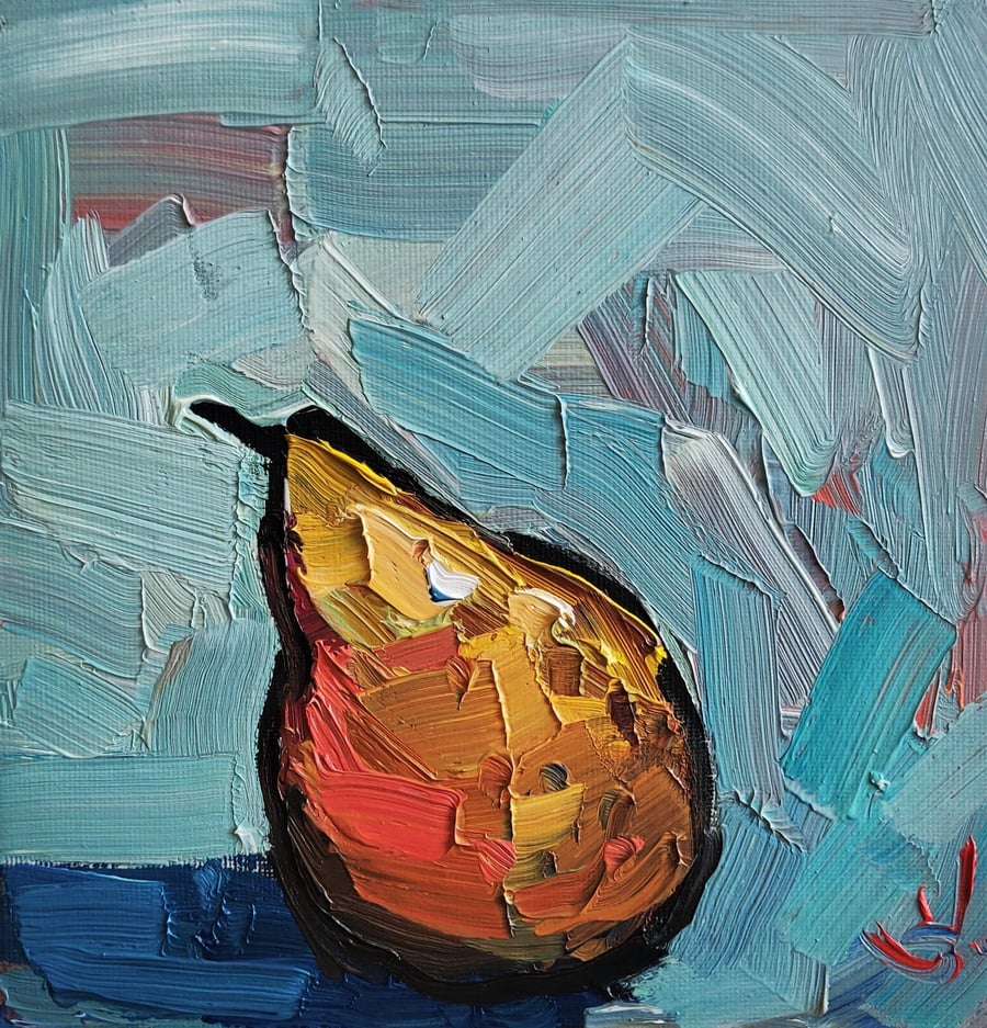 Fauvist Pear Oil Painting
