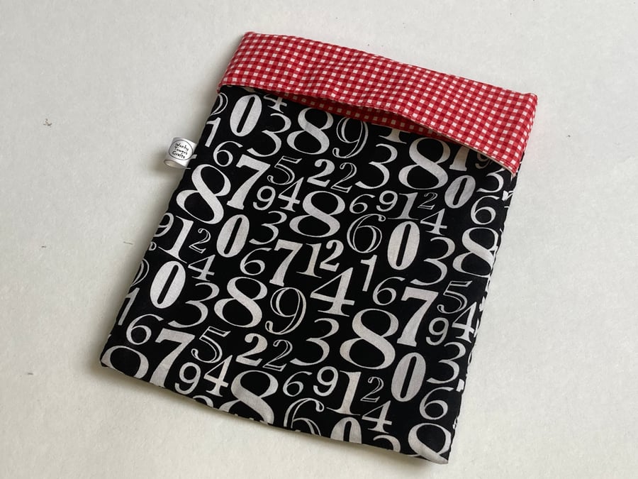 Large sandwich bag. Reusable and eco-friendly. Numbers and checks