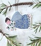 Blue Christmas Fairy Tree Ornament - Image 1