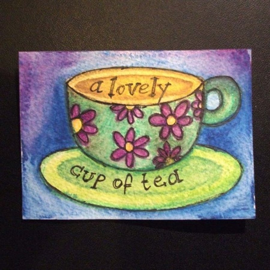 ACEO A lovely cup of tea