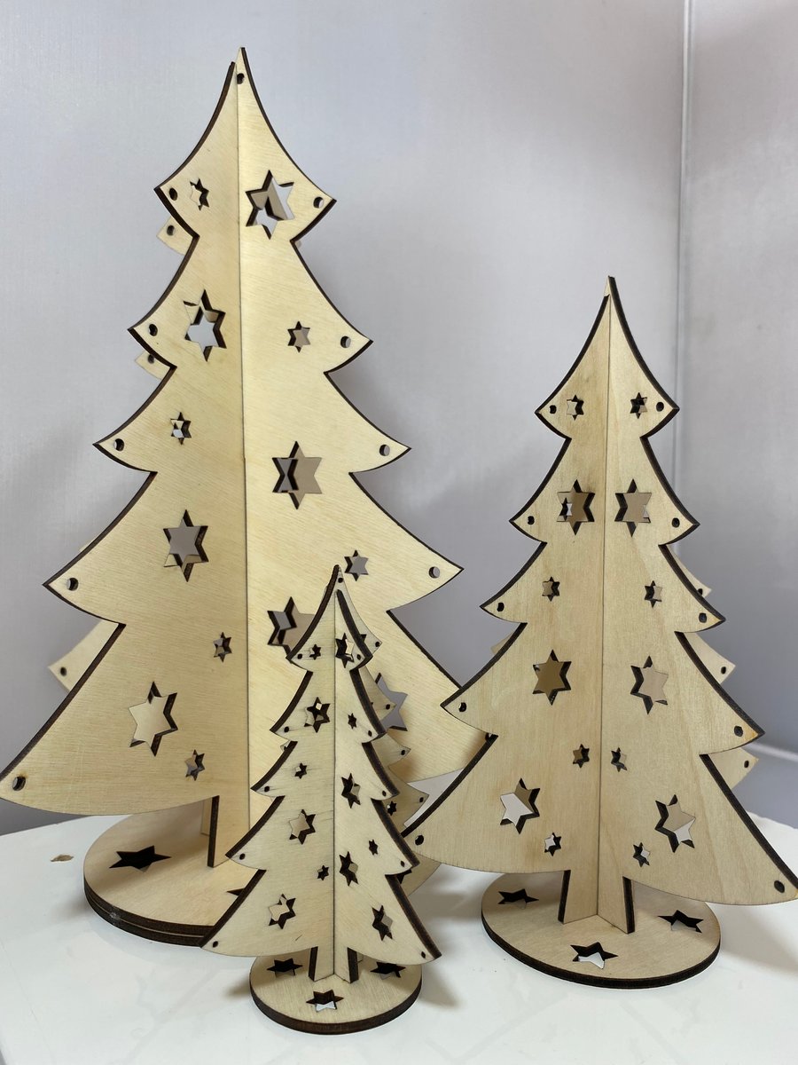 Table Top handmade wooden small Christmas Tree