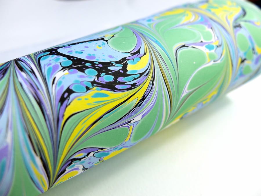 A4 Marbled paper sheet bold and bright 