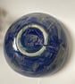 Blue carved and lead impressed handmade bowl stoneware  - Image 3