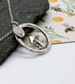 Mushroom necklace sterling silver handmade ref 3 - Image 3