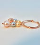 Freshwater Pearl & Rose Vermeil Hoop Earrings, June Birthday, Bridesmaid Gifts - Image 2