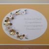 Handmade quilled engagement congratulations card