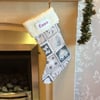 Personalised Christmas Stocking, Patchwork Stocking