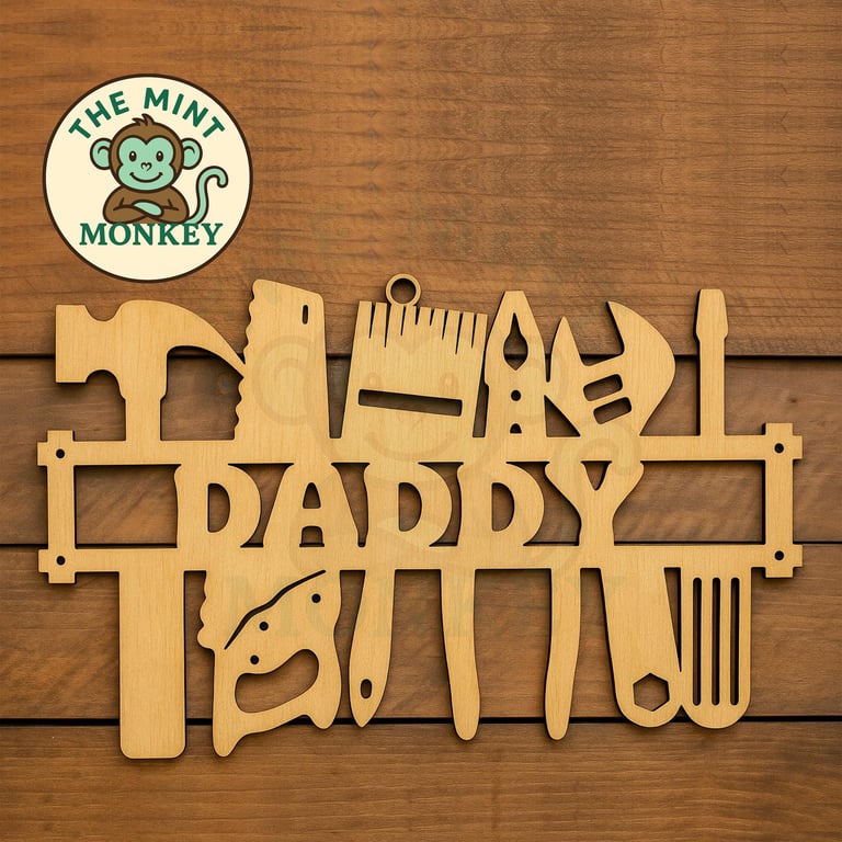 Tools Personalised Sign Wall art Wooden Hanging door plaque DIY