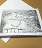 Viewpoint Pencil Art Card: Blank or Personalised A6-Size Greetings Card - Image 4
