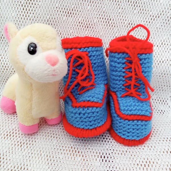 Hand Knitted Trainer Boots for Baby, Gift Ideas for Baby, Baby's Accessories