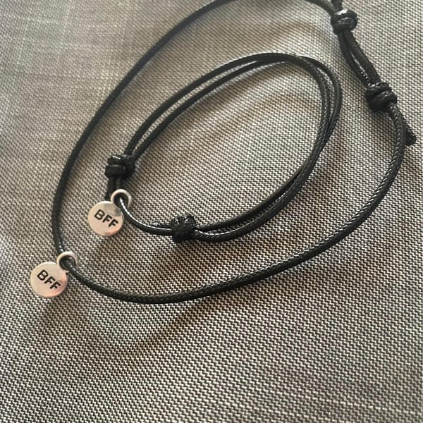 Vegan Leather Adjustable BFF Friendship Bracelet