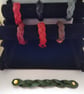 Green leather braided bracelet - Image 2