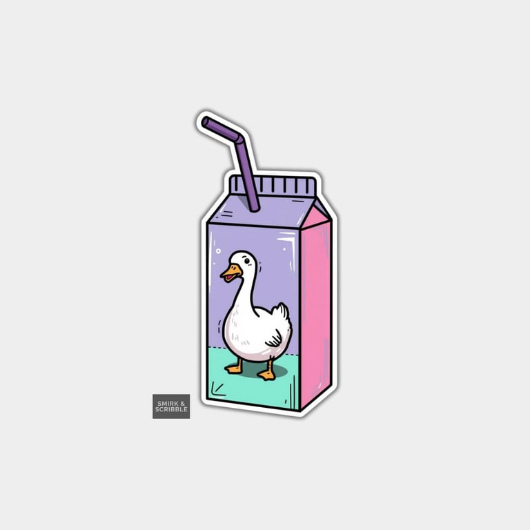 Funny Vinyl Sticker For Adults - Goose Juice Box