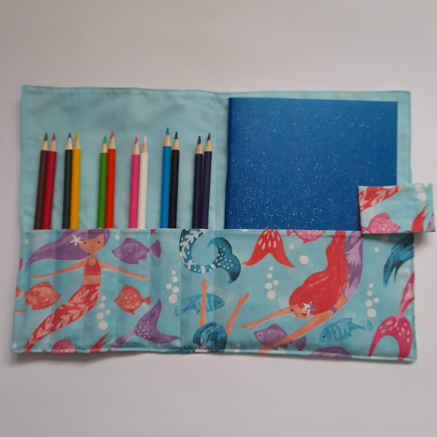 Mermaid Design Travel Art Folder 