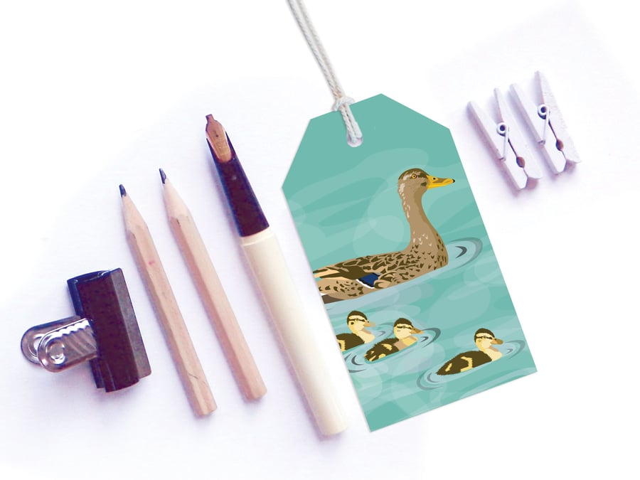 Dabbling Ducks Gift Tags - Easter, Spring tags