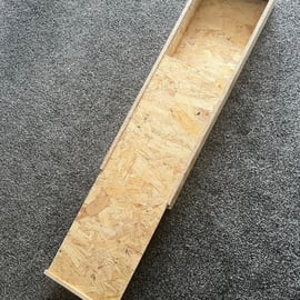handmade Wooden box custom OSB oriented strand board Box With Sliding Lid 