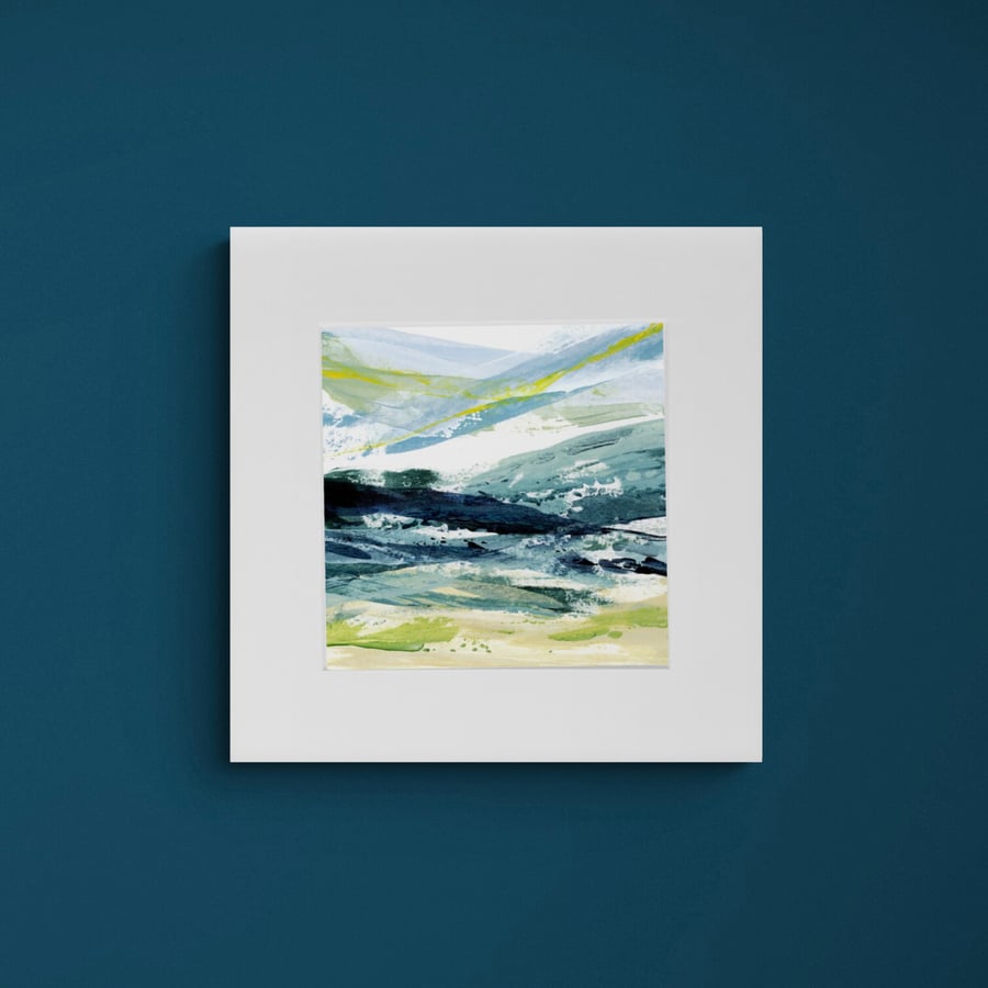 ‘When Light Peeks Through the Clouds’ Mini Mounted Seascape Print