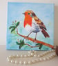 Robin Garden Bird. Original painting - Image 1
