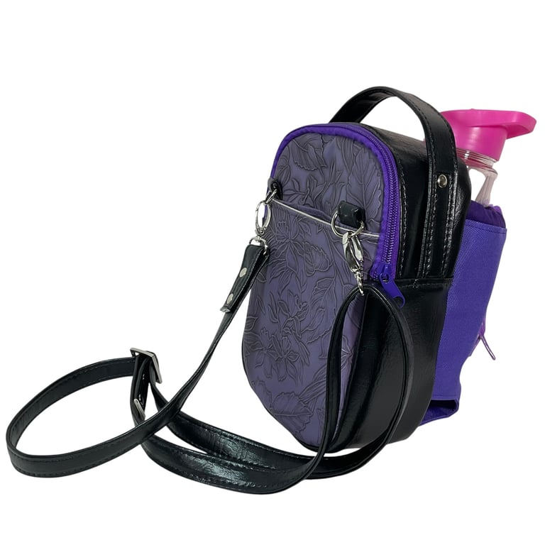 Water bottle carry bag , small sling bag with  floral , trip crossbody