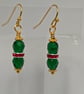 Emerald & Ruby Glow Drop Earrings – Gold-Tone Boho Elegance