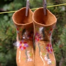 Handmade Felted Merino Wool Socks – Size EU 37