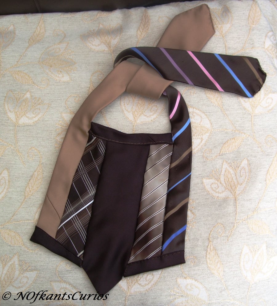 Father's Day - Tied to My Bib!  Unique Bib made from Gent's Neck Ties!