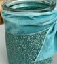 Glitter decorated glass jar tealight holder - Image 6