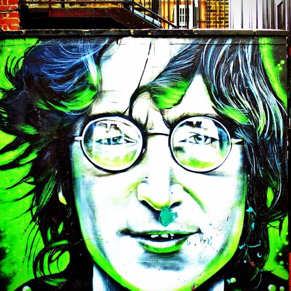 John Lennon Mural Street Art Camden Town 12"x18" Print