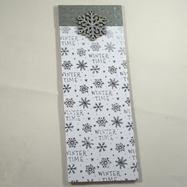 Lined notepad with foiled snowflake cover