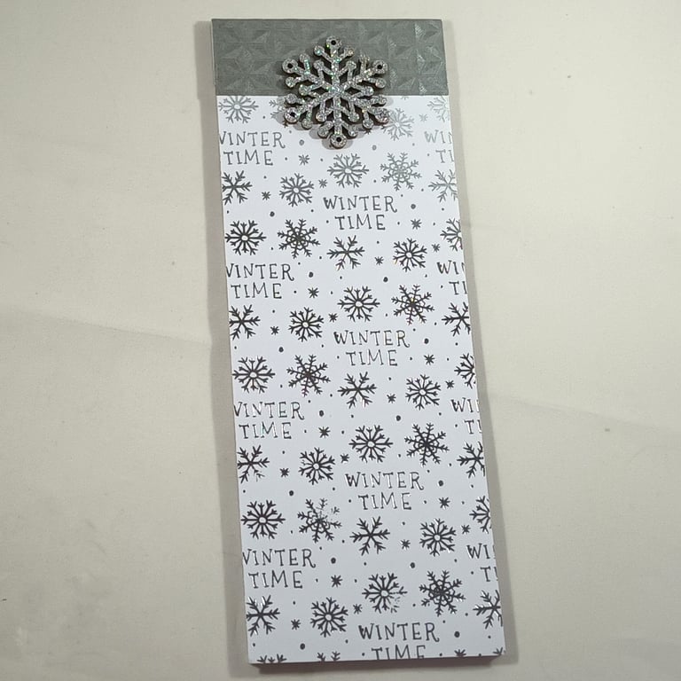 Lined notepad with foiled snowflake cover