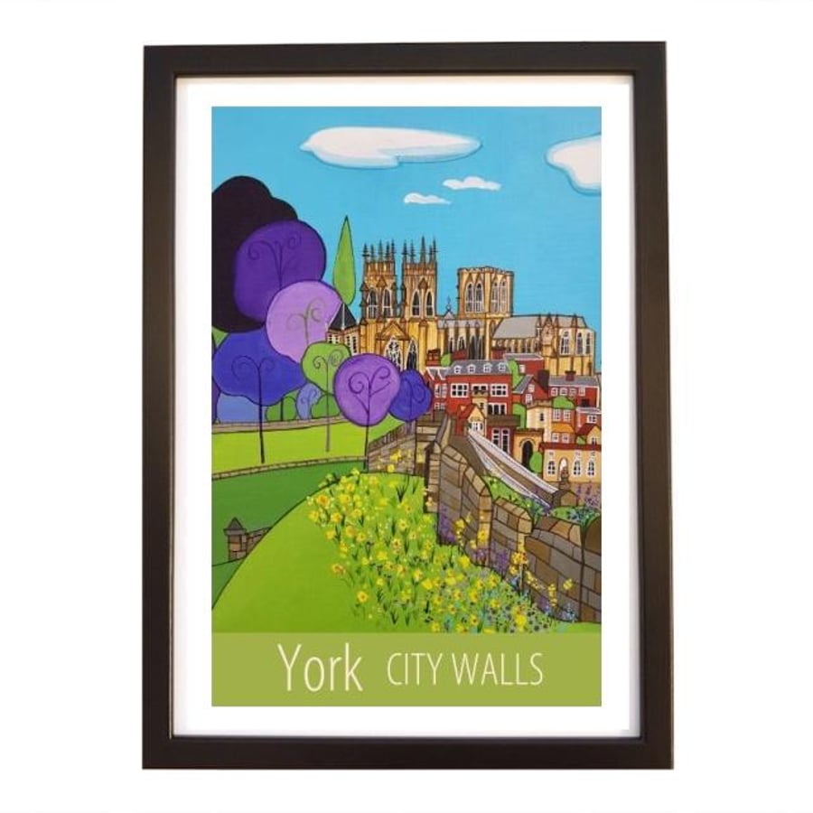 York City Walls - black frame