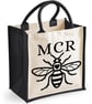 Manchester Bee Midi Jute Bag -  M C R - Image 2