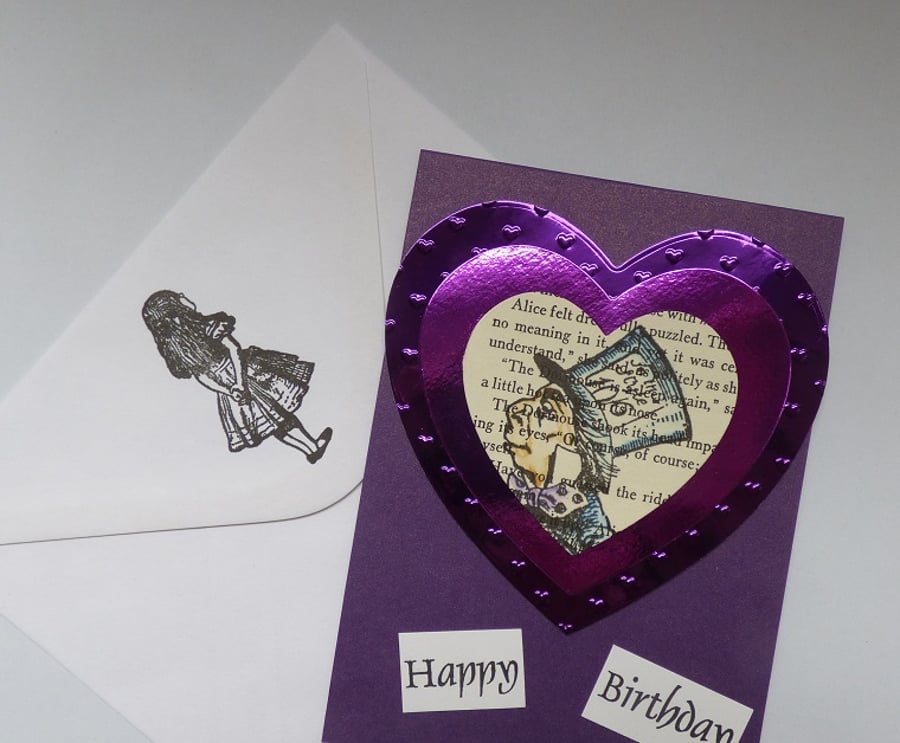 Hatter heart birthday card