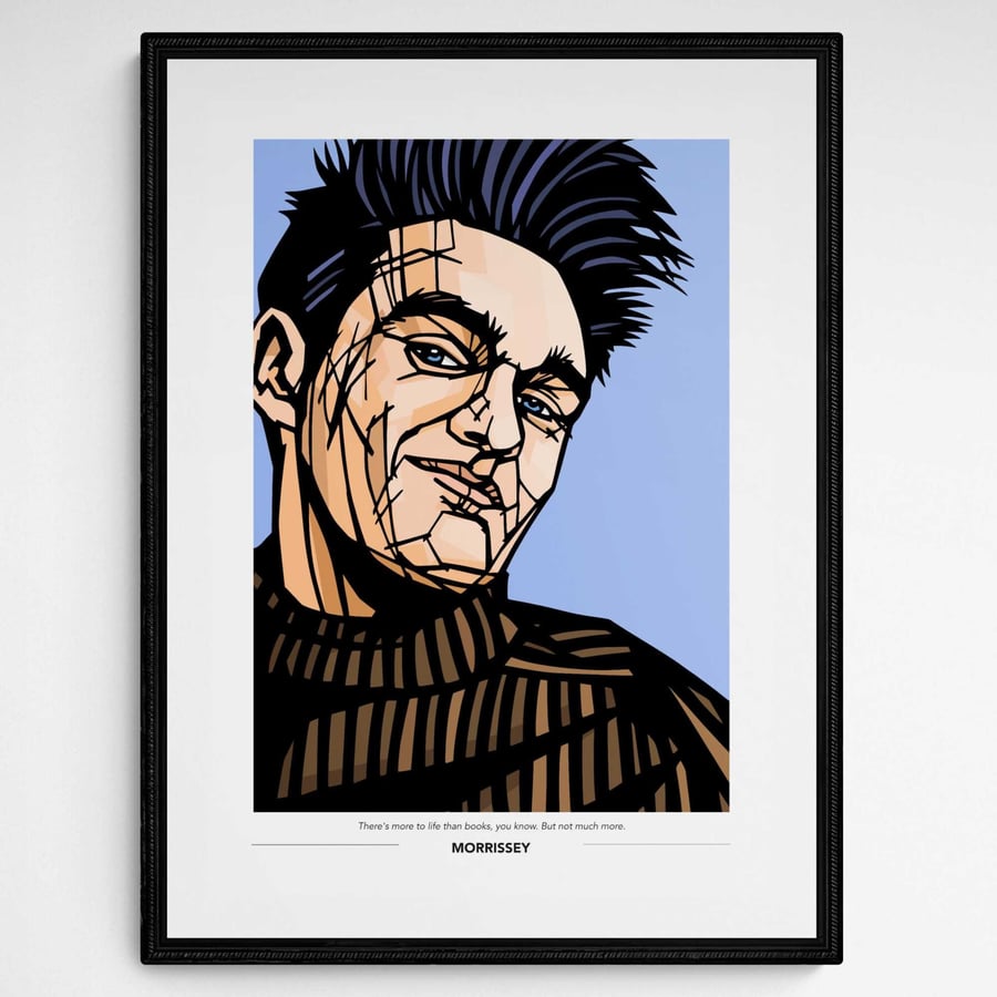 MORRISSEY print, Option to Add Song Lyric, The Smiths Music, 3 sizes available