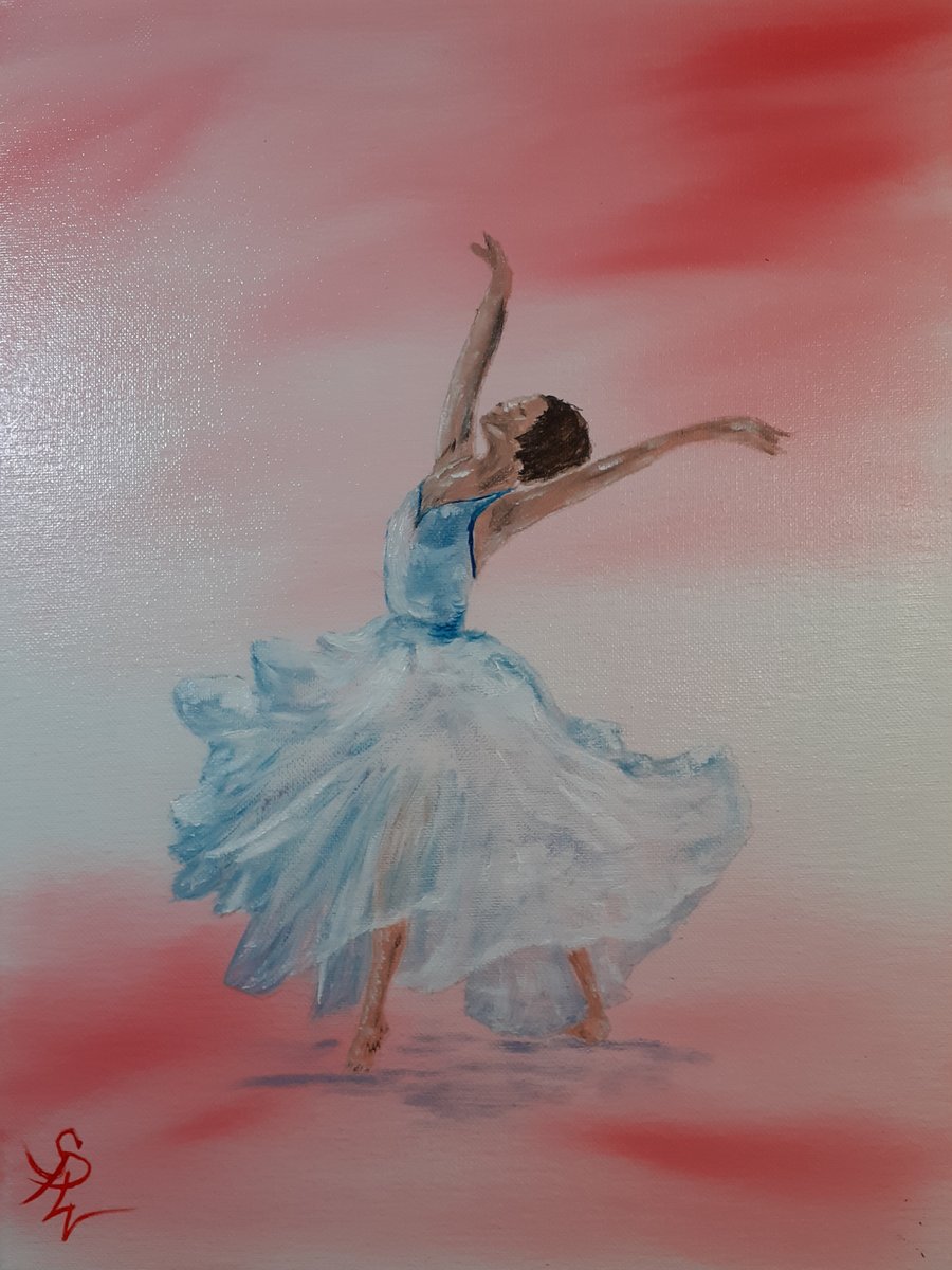Ballet Dancing Stretched Canvas Oil painting  