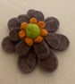 Hand sewn felt flower brooch  - Image 2