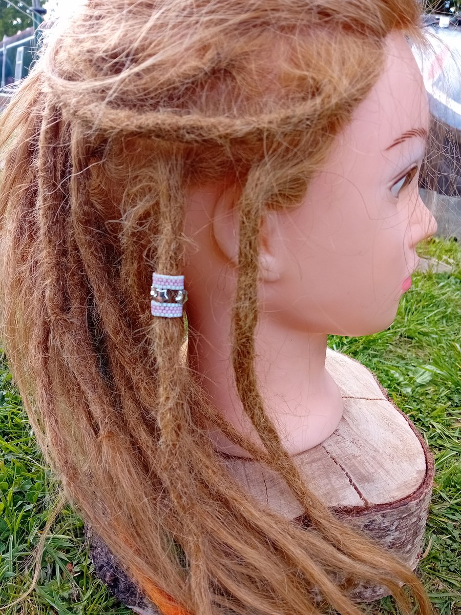 Stars and stripes dreadlock bead cuffs