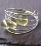 Yellow Quartz Ring, Silver Memory Wire Ring - Image 5