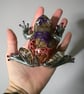 Handmade Resin Frog with Real Dried Flowers – Botanical Frog Sculpture – Unique  - Image 4